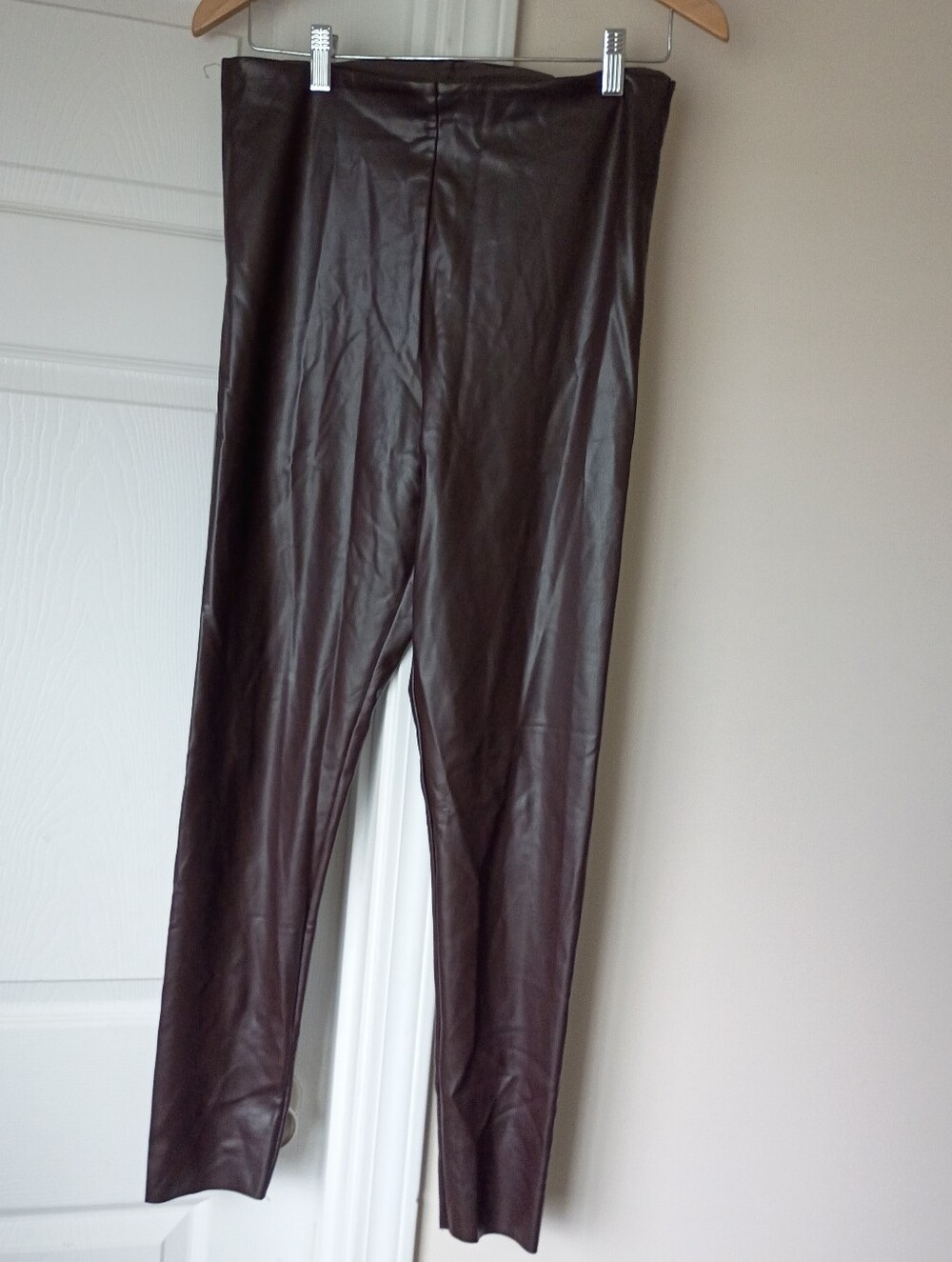 Joie Faux Brown Leather Pants Size L